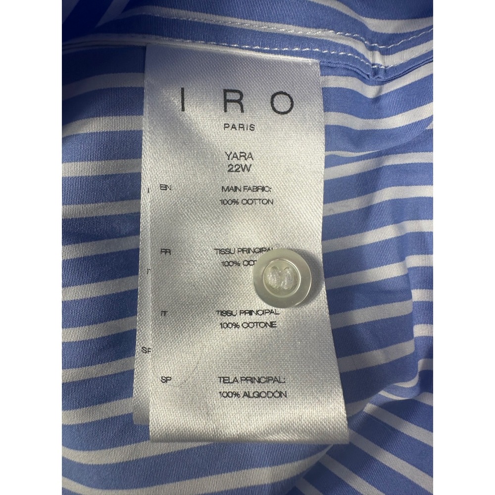 IRO Paris Yara Striped Button Down Shirt Oversized Blouse‎ 36 MSRP $365 - Picture 12 of 12